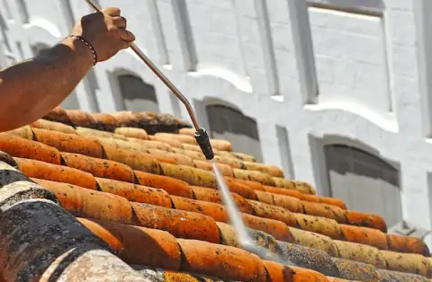 Démoussage de toiture à Flourens
